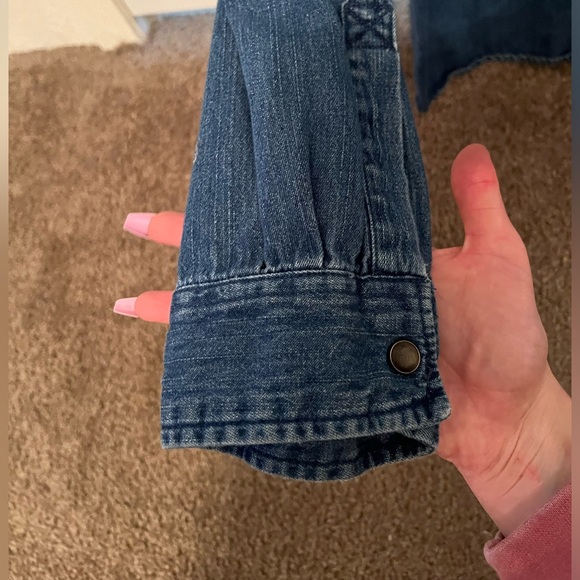 Faded glory vintage denim snap button long sleeve - Picture 8 of 8